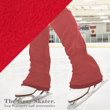 Load image into Gallery viewer, Red Fleece Leg Warmers