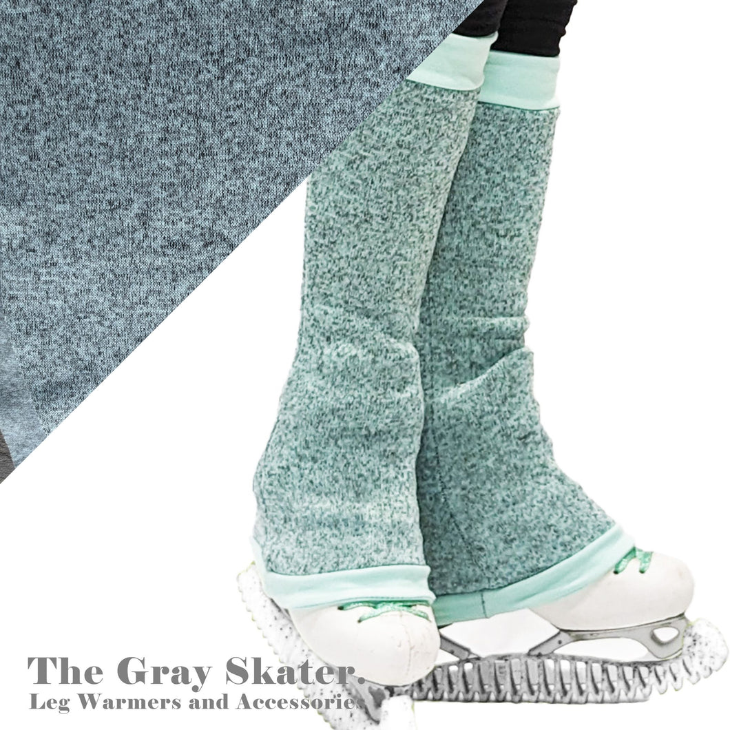 Mint Green Sweater Fleece Leg Warmers