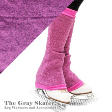 Load image into Gallery viewer, Pink Marled Sweater Fleece Leg Warmers
