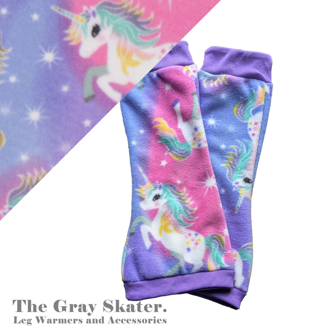 Rainbow Unicorn Fleece Leg Warmers