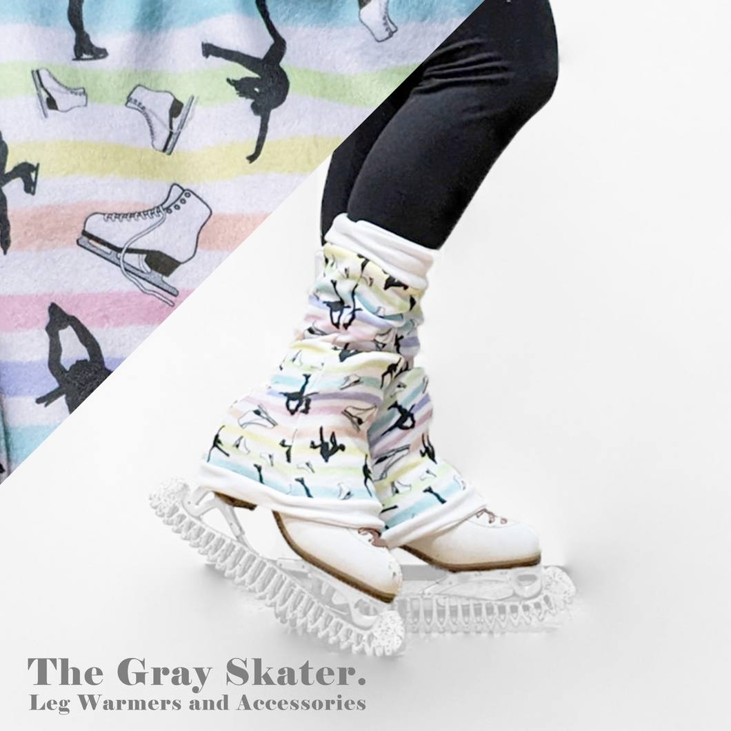 Figure Skating Stripe Fleece Leg Warmers
